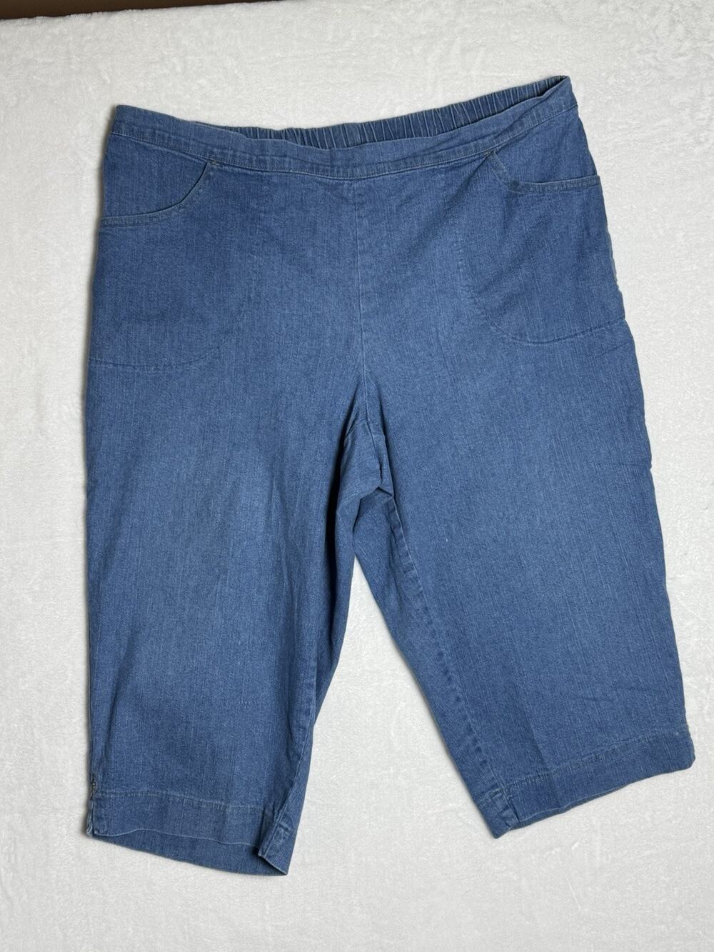 Just My Size Classic Capri Women’s Size 2X 18W/20W Elastic Back,Pockets